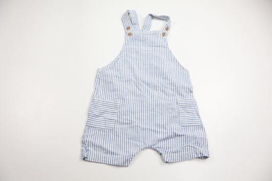 Randiga hängselshorts från H&M - Storlek 86 - Blå