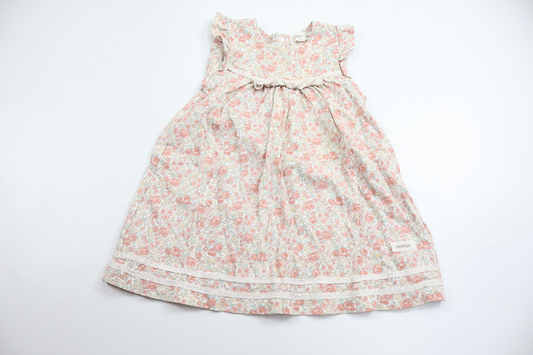Blommig klänning från Newbie - Storlek 80 - Rosa