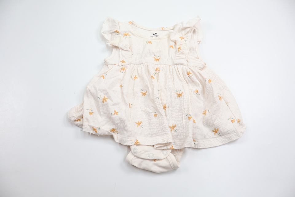 Klänning med inbyggd body från H&M - Storlek 56 - Benvit