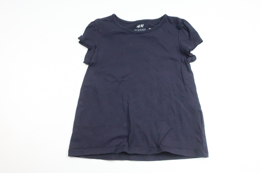 T-shirt fra H&M - Størrelse 110/116 - Marineblå