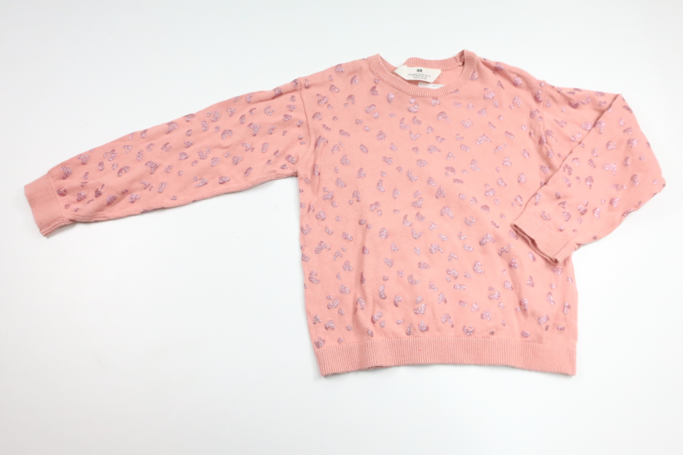 Striktrøje fra H&M - Størrelse 110/116 - Rosa