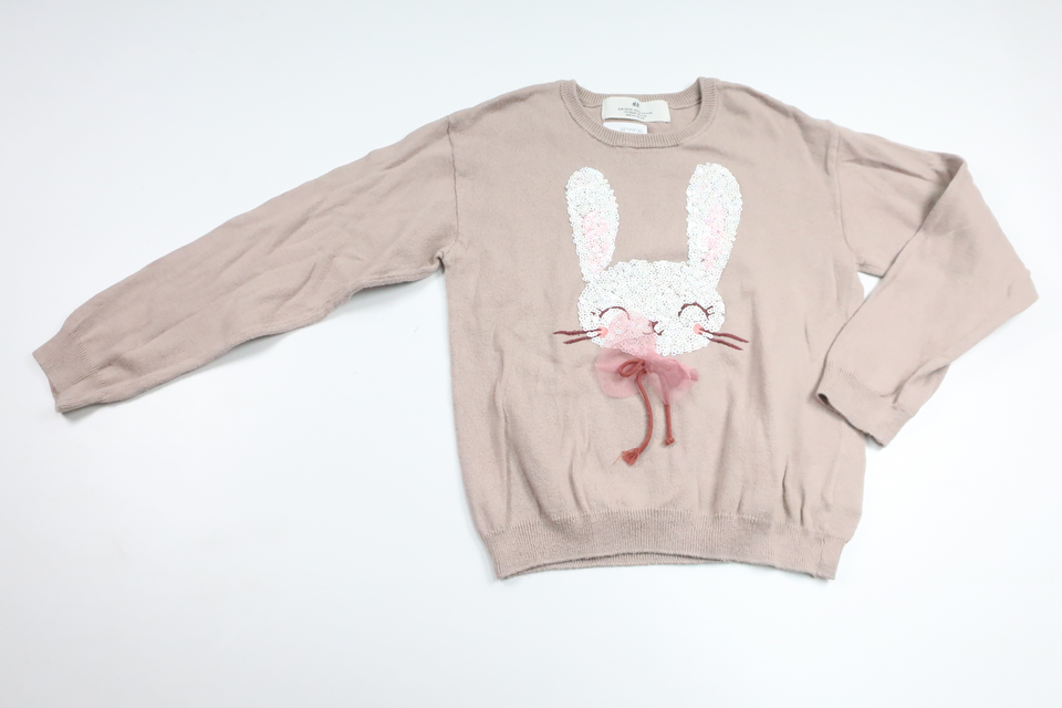 Strikket sweater fra H&M - Størrelse 110/116 - Beige