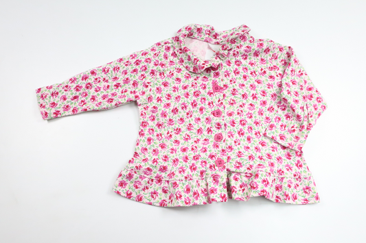 Blomstret bluse fra Hanna Andersson - Størrelse 68 - Rosa
