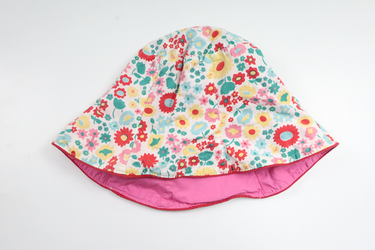 Blomstret vendbar hat fra Ukendt - Størrelse 86/92 - Multi