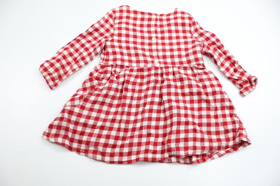 Rutig klänning från H&M - Storlek 80 - Röd