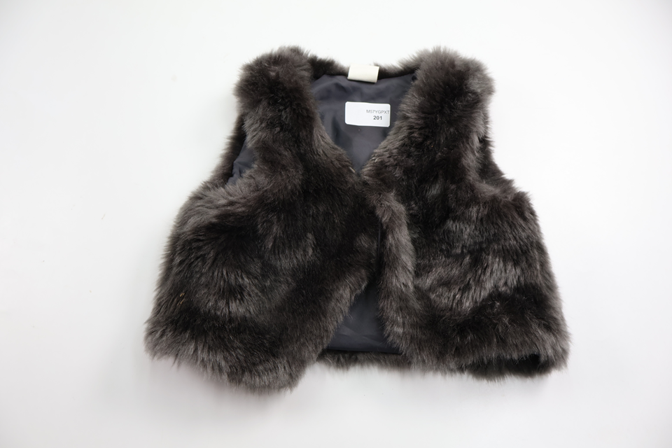 Väst i fuskpäls från H&M - Storlek 80 - Grå