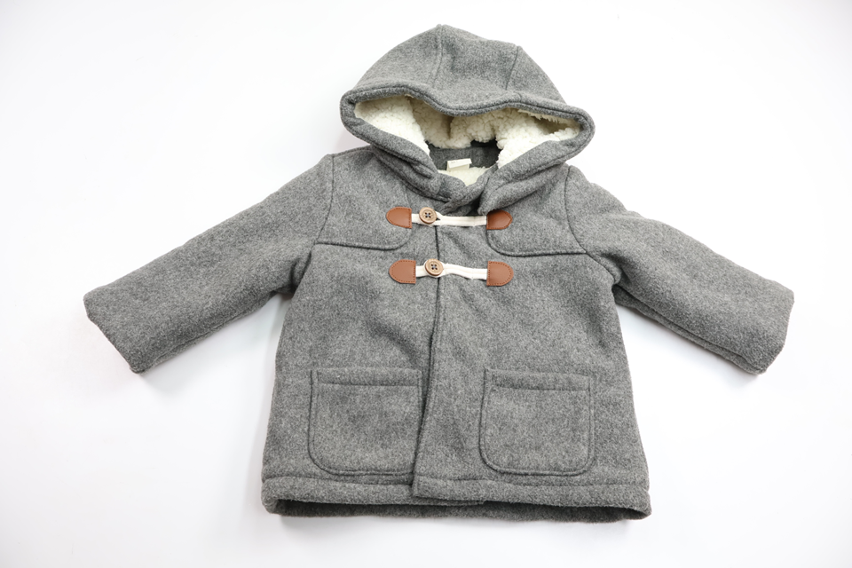 Fleecefodrad kappa från H&M - Storlek 80 - Grå
