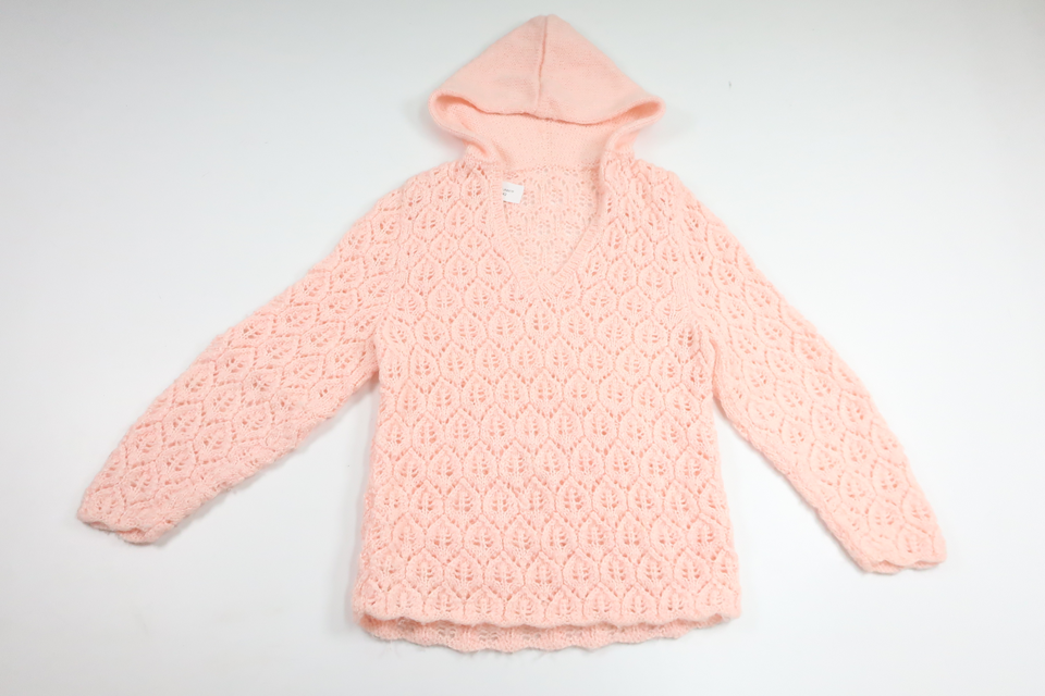 Strikket trøje med hætte fra Hemstickat - Størrelse 110/116 - Rosa