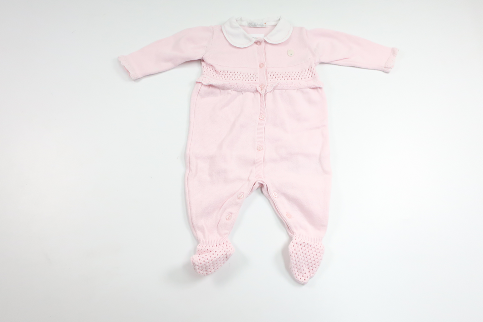 Strikket heldragt fra Dr. Kid Newborn - Størrelse 62/68 - Rosa