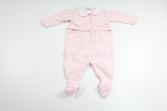 Strikket heldragt fra Dr. Kid Newborn - Størrelse 62/68 - Rosa