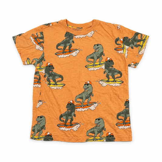 T-shirt med dinosaurietryck från Kappahl - Storlek 110/116 - Orange