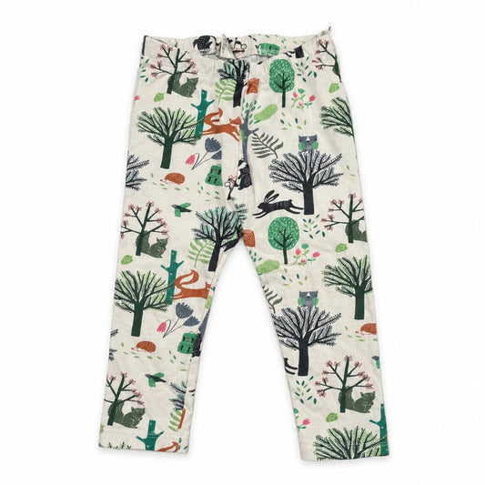 Djurmönstrade leggings från Lindex - Storlek 86 - Benvit