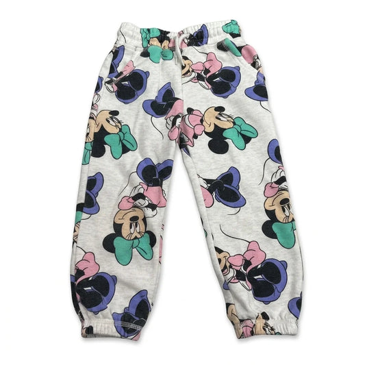 Mønstrede sweatpants fra Disney Mickey and Friends - Størrelse 104 - Hvid