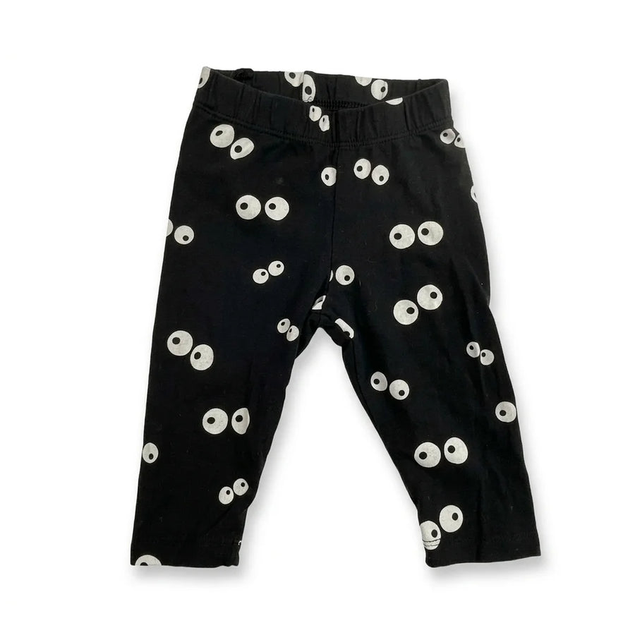 Mönstrade leggings från Lindex - Storlek 62 - Svart