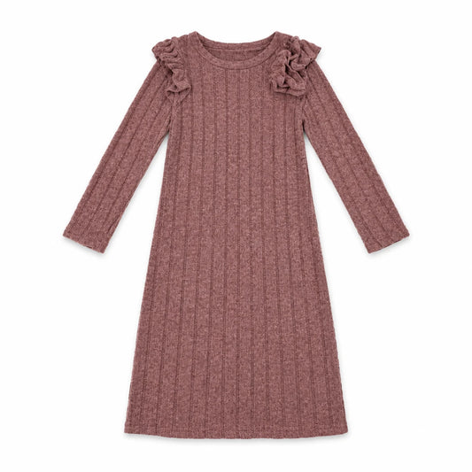 Stickad klänning - Storlek 98/104 - Rosa
