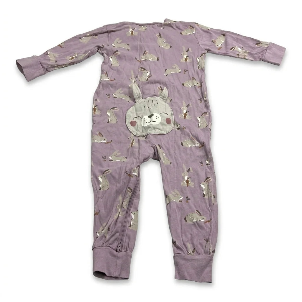 Djurmönstrad pyjamas från Lindex - Storlek 86 - Lila