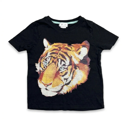 Mønstret T-shirt fra La Redoute - Størrelse 110/116 - Sort