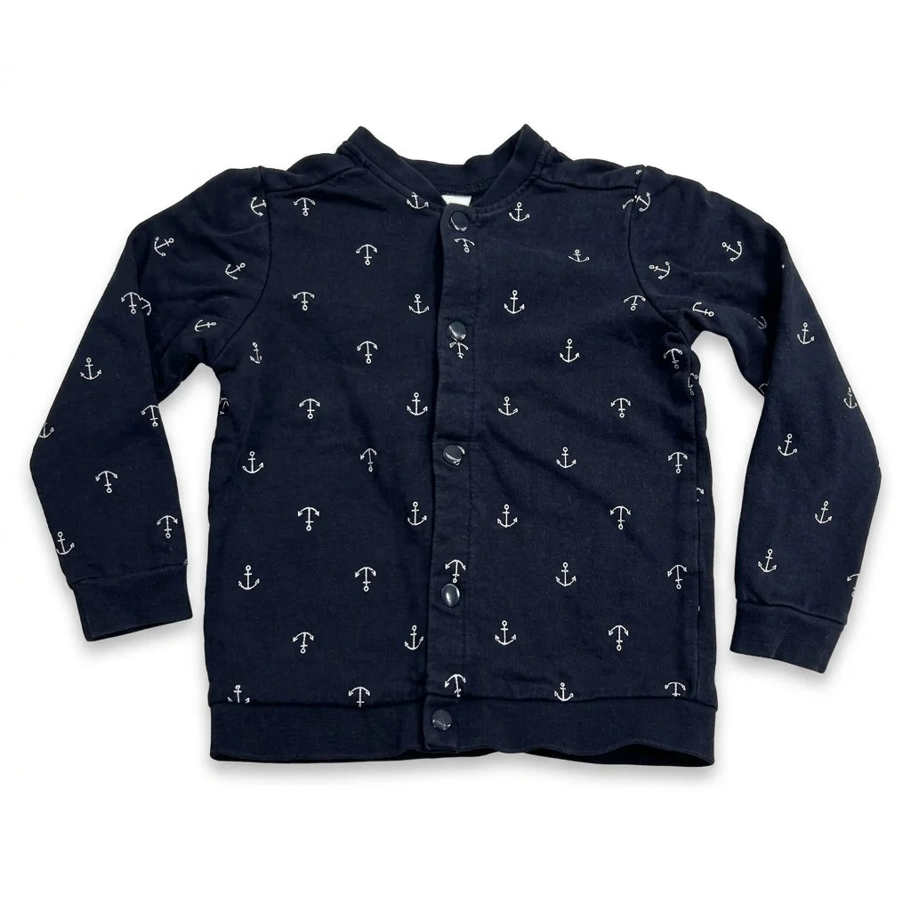 Mönstrad kofta från H&M - Storlek 86 - Marinblå