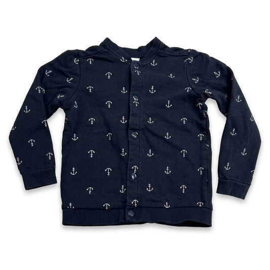 Mønstret cardigan fra H&M - Størrelse 86 - Marineblå