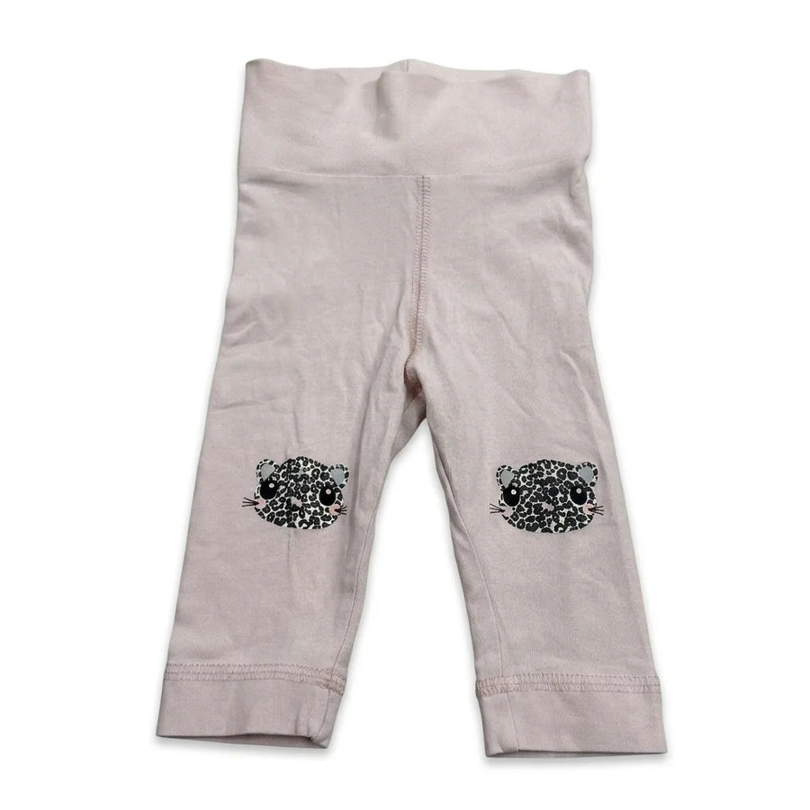 Dyremønstrede leggings fra H&M - Størrelse 62 - Rosa