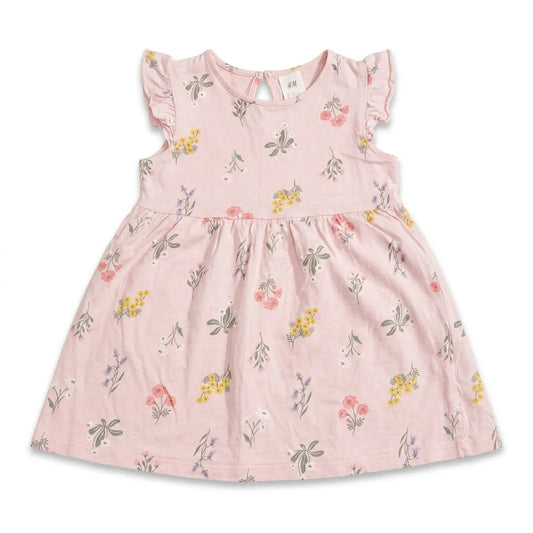 Blomstret kjole fra H&M - Størrelse 86 - Pink