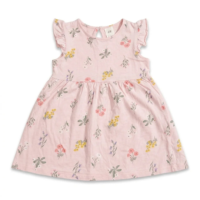 Blomstret kjole fra H&M - Størrelse 86 - Pink