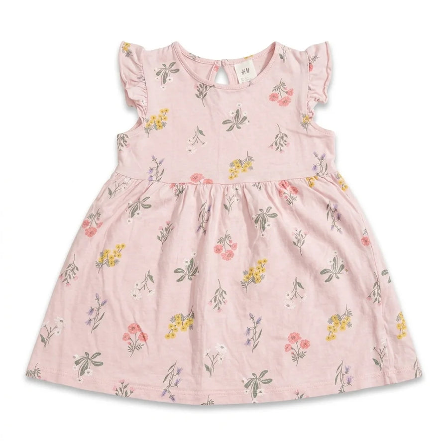 Blomstret kjole fra H&M - Størrelse 86 - Pink