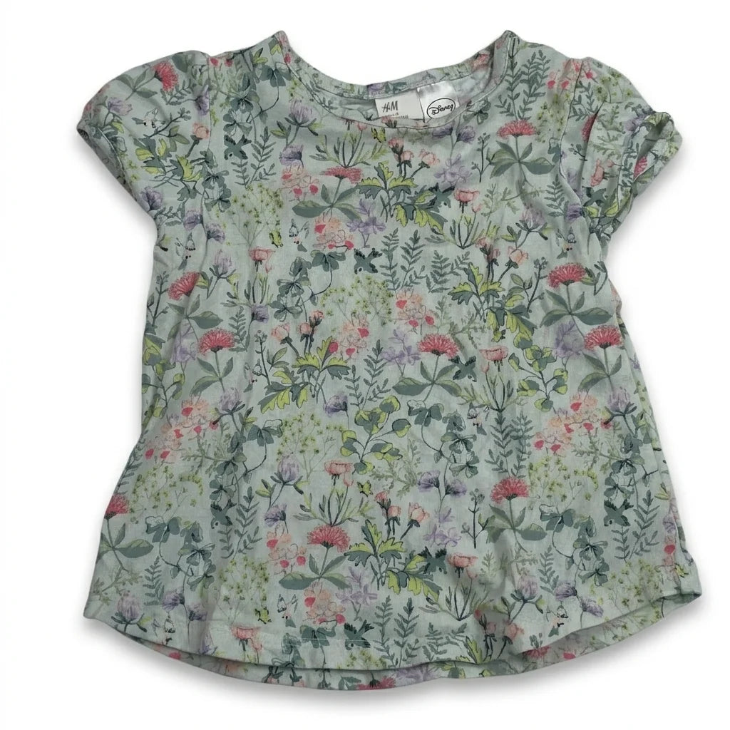 Blommig t-shirt från H&M - Storlek 86 - Blå