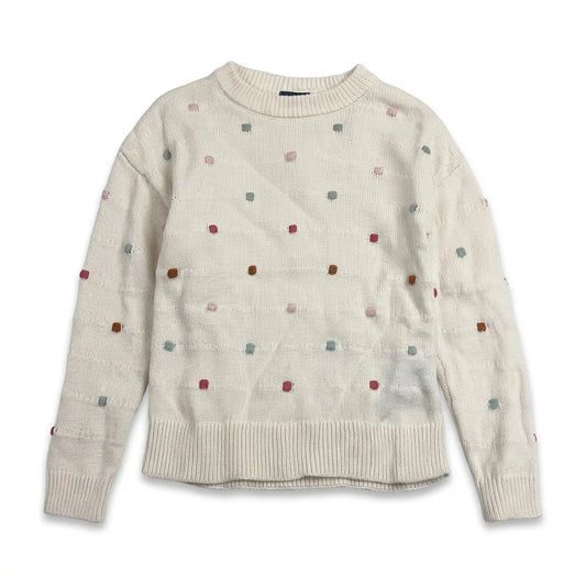 Prikket trøje fra Lupilu - Størrelse 110/116 - Off-white