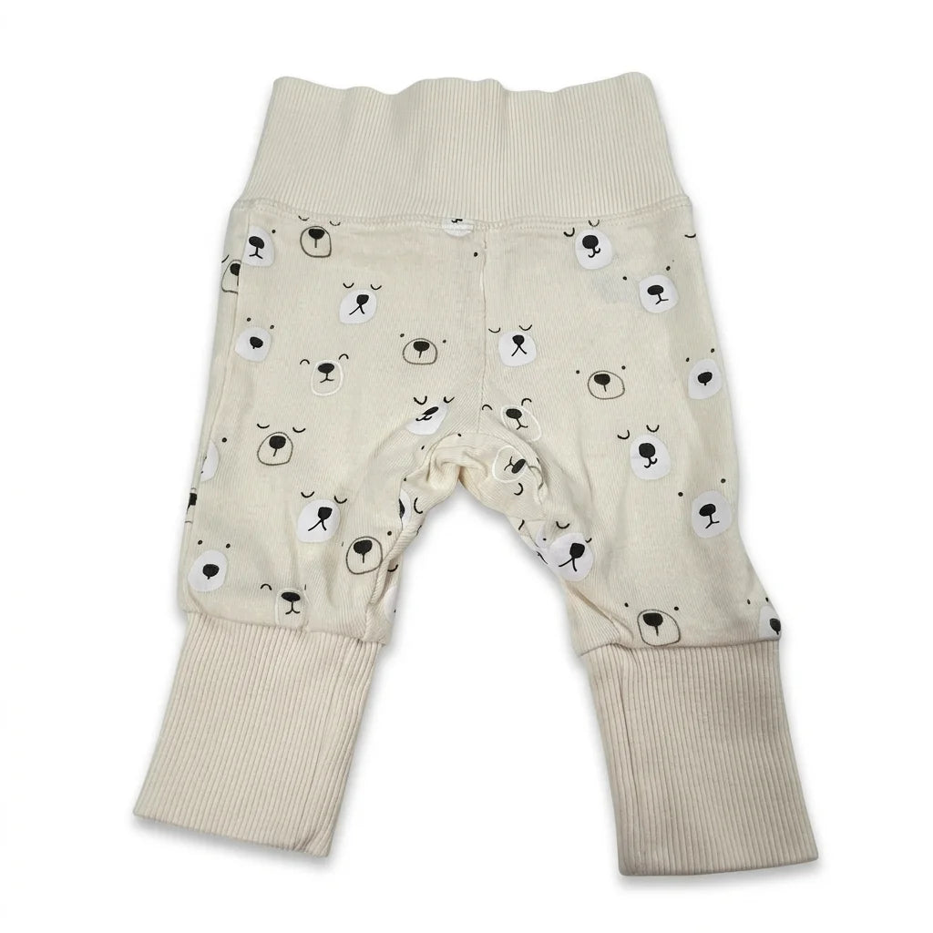 Djurmönstrade leggings - Benvit