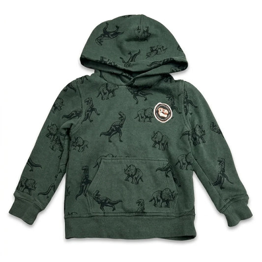 Sweatshirt med dyreprint fra H&M - Størrelse 98/104 - Grøn