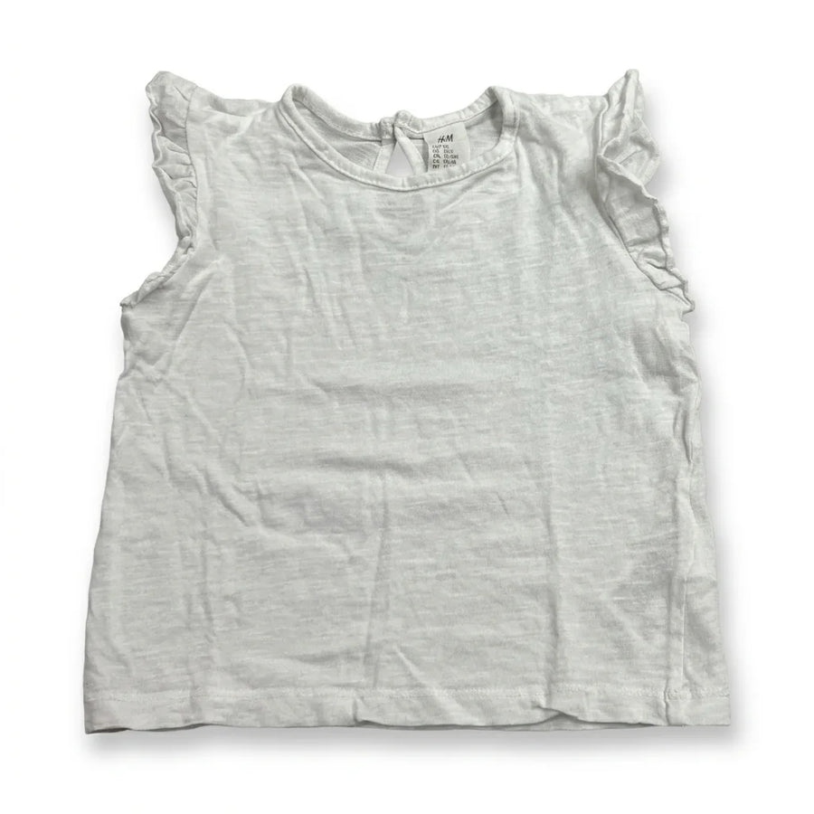 T-shirt fra H&M - Størrelse 86 - Hvid