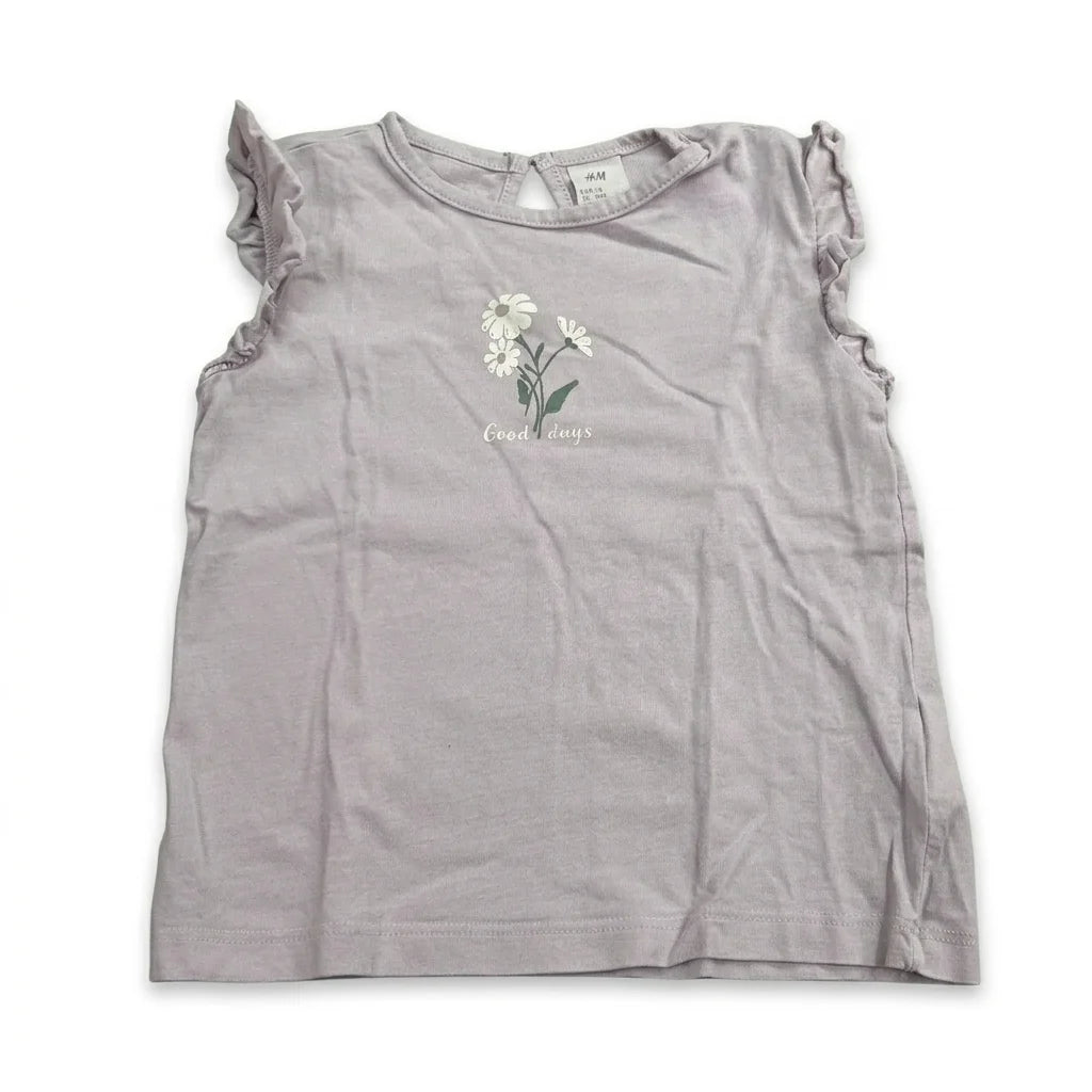 Blommig t-shirt från H&M - Storlek 86 - Lila