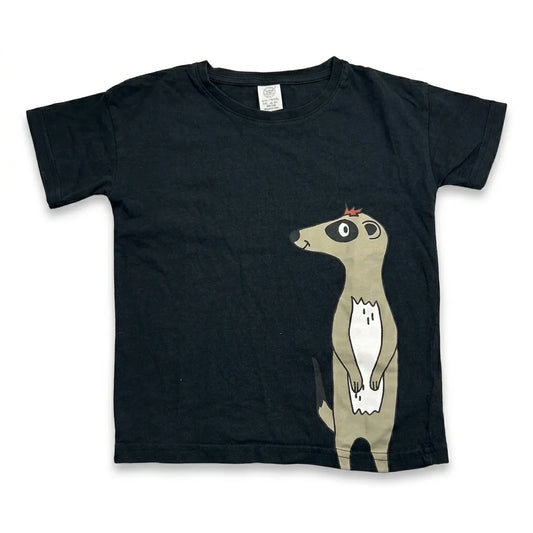 Mønstret t-shirt fra Lindex - Størrelse 98/104 - Sort