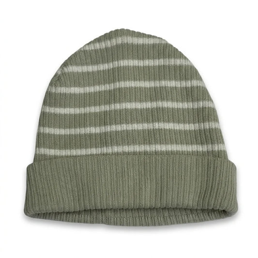 Randig mössa från H&M - Storlek 74/80 - Grön
